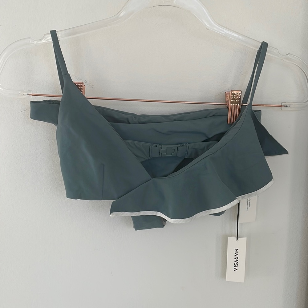 Marysia blue ruffle bikini